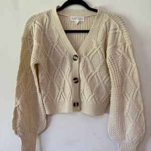 Planet Gold - Beige Knit Sweater - S